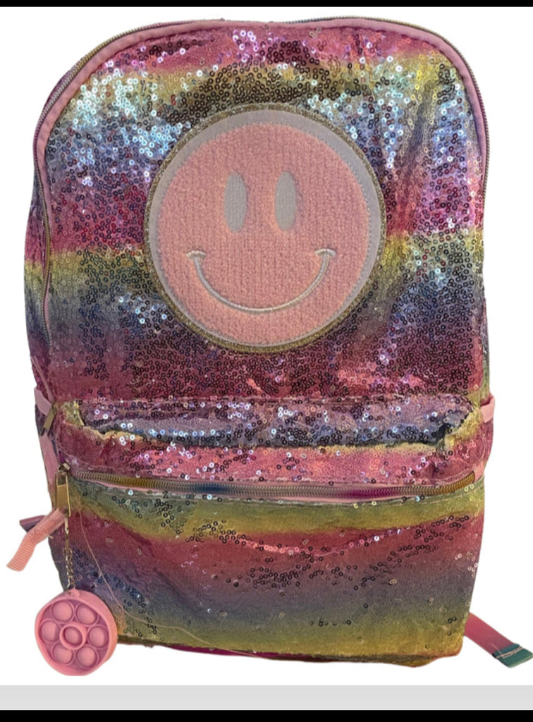 Smiley Sequence Bag With Pop It