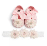 Pearl Net Shoes With Headband