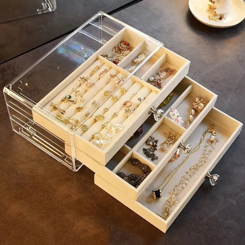 Acrylic Jewellery Box with Drawers