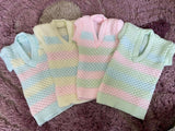 Baby Woolen Sleevless Striped Sweater/Vest (Pack of 4)  - [CS22]