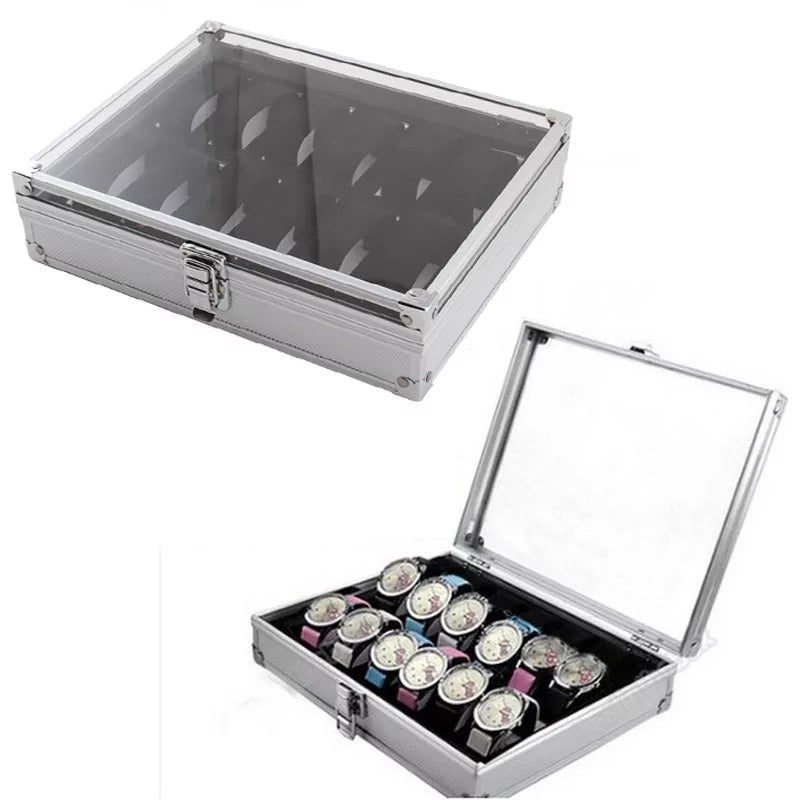 Aluminium Watch Storage Box 12 Slot