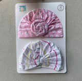 Baby Turban Cotton Cap (Pack of 2)