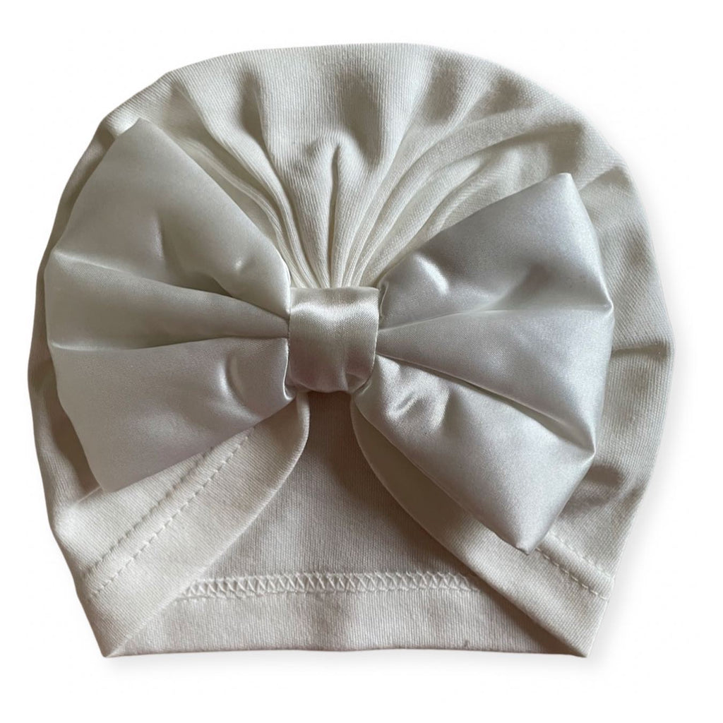 Turkish Cotton Silk Bow Cap Set