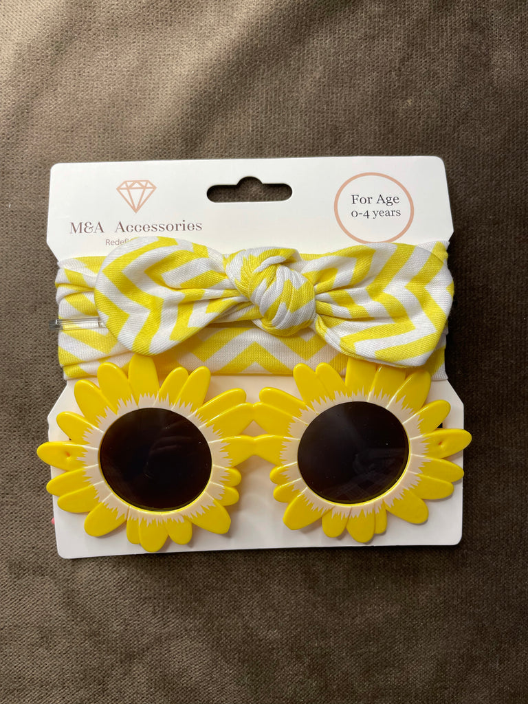 Sunflower Glasses with Headband (2pcs)