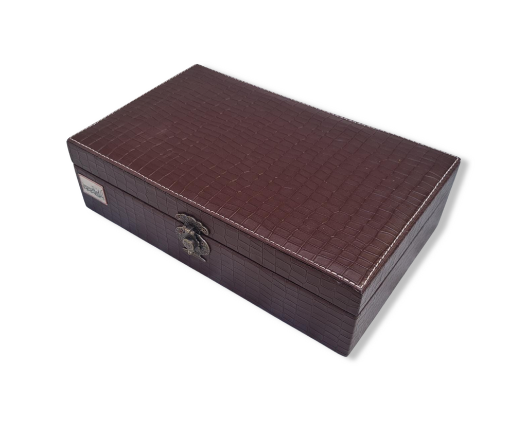 PU Leather Watch and Pen Storage Box (12 Slots) [SALE]