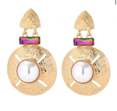 Geometric Round Earring