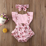 Pink Printed Sunsuit