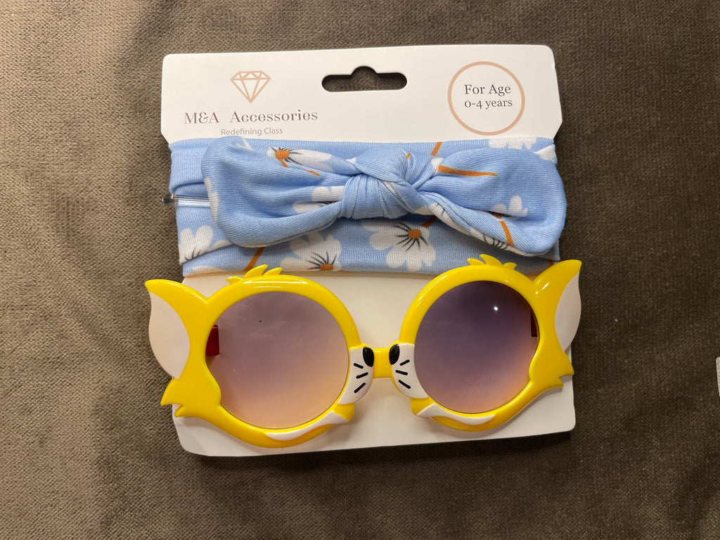 Cat Eyes Sunglasses with Headband (2pcs)