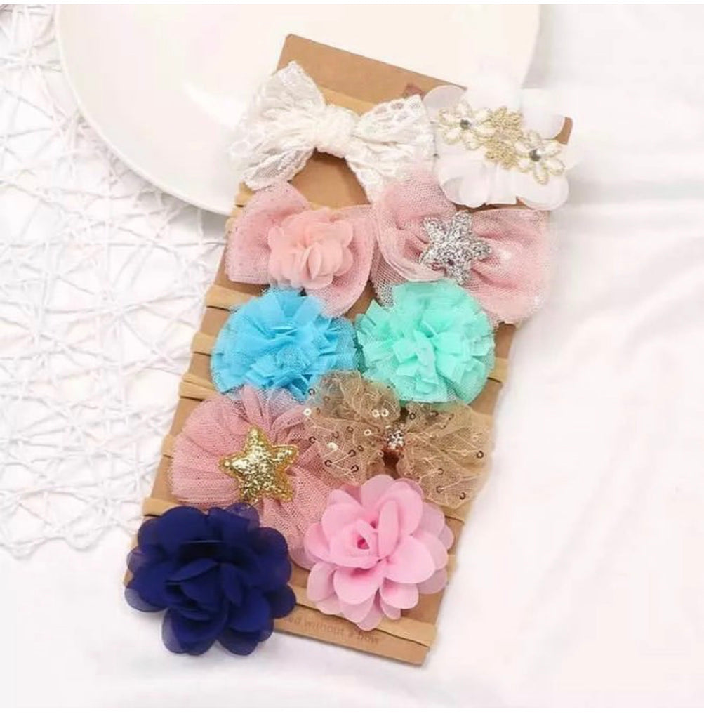 Star Flower Headband Set (10pcs)