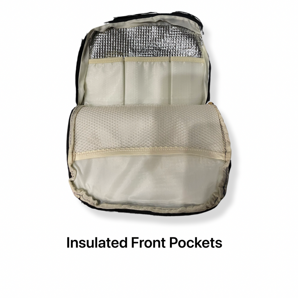 Diaper Mummy Bag Multi-Function Waterproof USB Pocket with Portable Insulated Feeder Cover