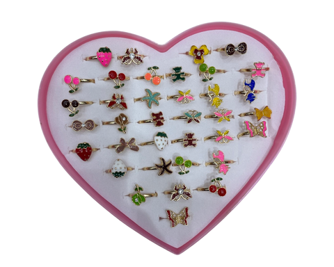 Girls Finger Ring Box - 36pcs