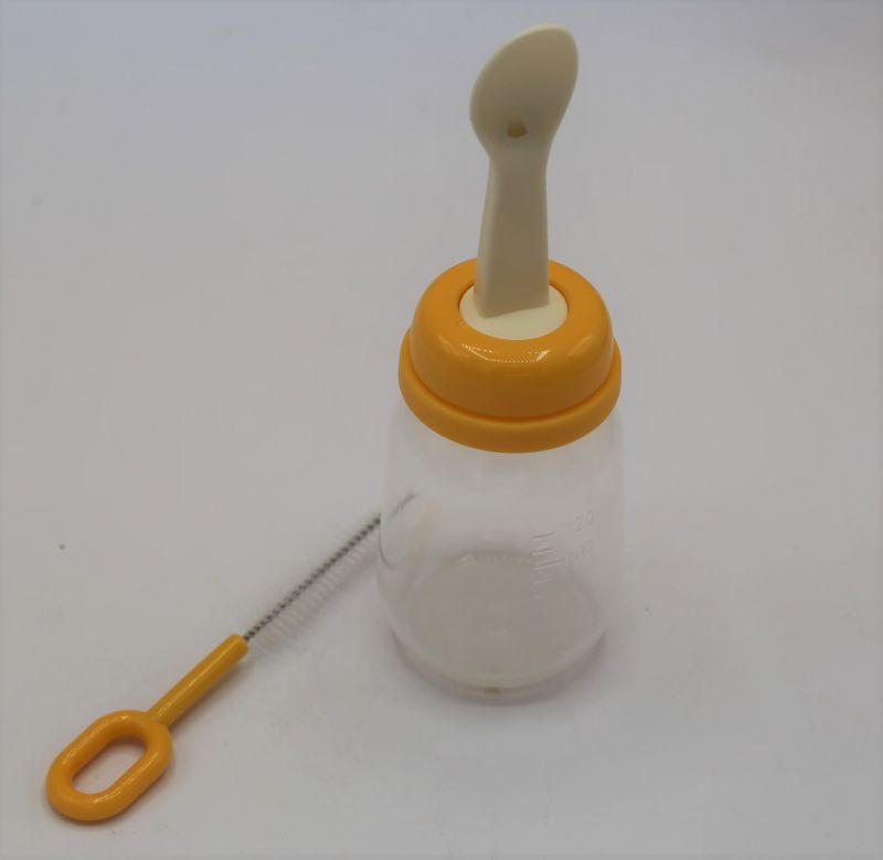 Baby Silicone Spoon Feeder with Brush